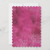 Invitation Joli rose Glitzy Parties scintillant étincelante 1 (Dos)