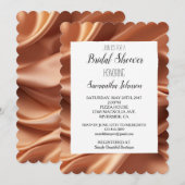 Invitation Joli Rose Gold Faux Fête des mariées satinée (Devant / Derrière)