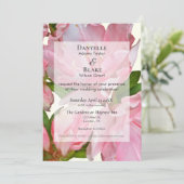 Invitation Joli rose ivoire Floral Moderne Mariage classique (Debout devant)