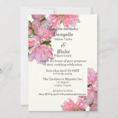 Invitation Joli rose ivoire Floral Moderne Mariage classique (Devant)