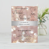 Invitation Joli rose or chat bokeh (Debout devant)