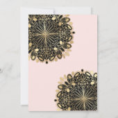 Invitation Joli rose or noir Mascarade Masque Sweet 16 (Dos)