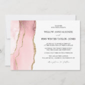 Invitation Joli rose pâle agneau mariage moderne (Devant)