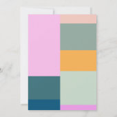 Invitation Joli rose rose géométrique Baby shower unique (Dos)