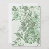 INVITATION JOLI ROSE SAGE GREEN SILVER MARIAGE (Dos)