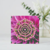 Invitation Joli rose violet vert Jardin Fleurs Noël (Debout devant)