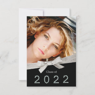 Invitation Joli Ruban Diamond Classe de 2022 Graduation