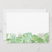 Invitation Joli safari bébé animaux anniversaire (Dos)