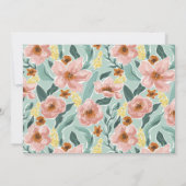 Invitation Joli Sage de Monnaie Blush Rose Floral Brunch Bubb (Dos)