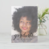 Invitation Joli Script Blush Pink Photo Party (Debout devant)