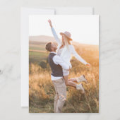 Invitation Joli Script Elegant Photo Rustic Boho Mariage (Dos)