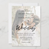 Invitation Joli Script Elegant Rustic 2 Mariage photo (Devant)