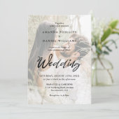 Invitation Joli Script Elegant Rustic 2 Mariage photo (Debout devant)