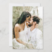 Invitation Joli Script Elegant Rustic 2 Mariage photo (Dos)