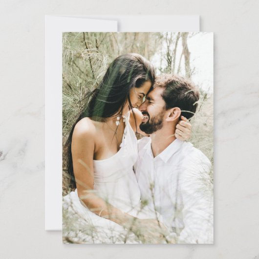 Invitation Joli Script Elegant Rustic 2 Mariage photo (Dos)