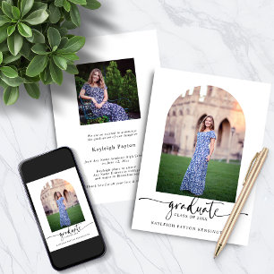 Invitation Joli Script Graduation Arch Photo