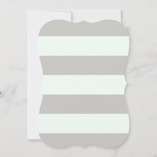 Invitation Joli Script Mint Green Stripes Fête des mariées (Dos)