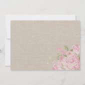 Invitation Joli Shabby Chic dentelle & Fête des mariées Flora (Dos)