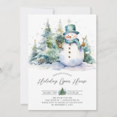 Invitation Joli Snowman Holiday Open House (Devant)