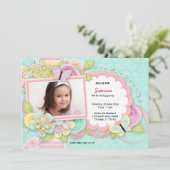 Invitation Joli thème d'anniversaire (Debout devant)
