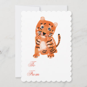 Invitation joli tigre.