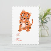 Invitation joli tigre. (Debout devant)