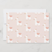 Invitation Joli tout Llama amusant rose premier anniversaire  (Dos)