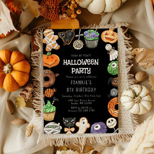 Invitation Joli Trick Or Treat Anniversaire Halloween