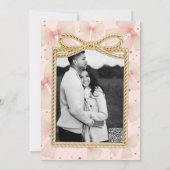 Invitation Joli Tulle Rose Bow & Gold Confetti Baby shower (Dos)