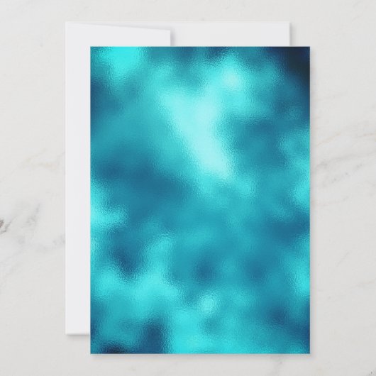 Invitation Joli turquoise argent faux parties scintillant mon (Dos)