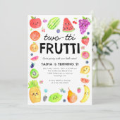 Invitation Joli TWO-tti Frutti Fruit d'été 2e Anniversaire (Debout devant)
