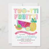 Invitation Joli Twotti Frutti coloré 2e anniversaire (Devant)