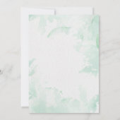 Invitation Joli vert Floral Élégant Mariage Eucalyptus (Dos)