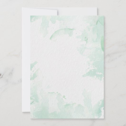 Invitation Joli vert Floral Élégant Mariage Eucalyptus (Dos)