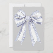 Invitation Joli violet blanc Bow gris Mariage (Dos)