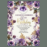 Invitation Joli Violet Floral 100e anniversaire<br><div class="desc">Plutôt Violet Floral 100e Invitation Anniversaire Pour Les Femmes. Il Est Facile De Changer L'Exemple De Texte En Vous Propre En Cliquant Sur Personnaliser. Cliquez Sur Personnaliser/Modifier Avec L'Outil De Conception Pour Modifier Le Type De Police, La Couleur De Police, La Taille De Police Ou Pour Ajouter/Supprimer/Modifier Le Texte Ou...</div>