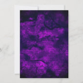 Invitation Joli violet foncé or faux parties scintillant Noël (Dos)