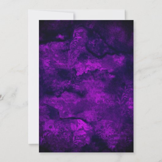 Invitation Joli violet foncé or faux parties scintillant Noël (Dos)