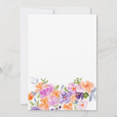 Invitation Joli violet orangé orangé script doux 16 (Dos)