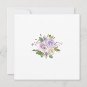 Invitation Joli violet Rustique Floral 90e anniversaire (Dos)