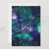 Invitation Joli violet vert foncé faux parties scintillant No (Dos)