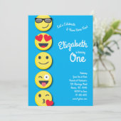 Invitation Joli Visage Enfants 1ère fête d'anniversaire (Debout devant)