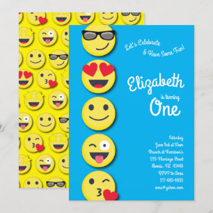 Invitation Joli Visage Enfants 1ère fête d'anniversaire