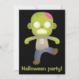 Invitation Joli zombie de dessin animé