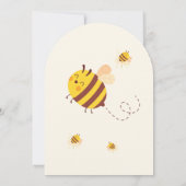 Invitation Jolie adorable Miel Bee thème 1er anniversaire (Dos)