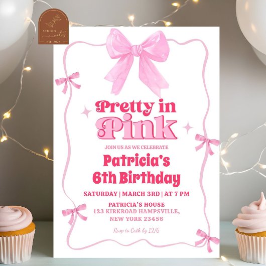 Invitation Jolie Anniversaire Rose