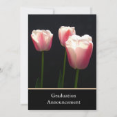 Invitation Jolie annonce de fin d'études avec des fleurs de t (Dos)