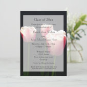 Invitation Jolie annonce de remise de diplôme de fleurs de tu (Debout devant)