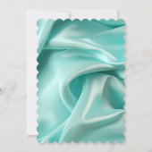 Invitation Jolie Aqua Mint Faux Satin Fête des mariées (Dos)