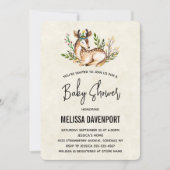 Invitation Jolie aquarelle cerf allongé Baby shower (Devant)